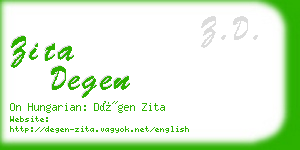 zita degen business card